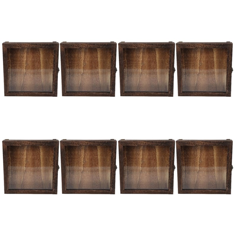 2pcs Retro Specimen Storage Case Dried Flower Display Case Home Shadow Case - Image 3