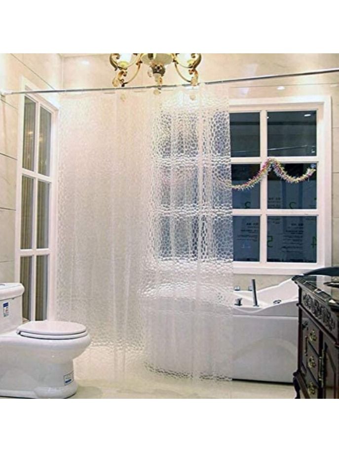 Rubik ستارة دش إيفا ثلاثية الأبعاد مقاومة للماء فاخرة شبه شفافة بيضاء مقاومة للعفن الفطري (180 × 180 سم) - Image 2