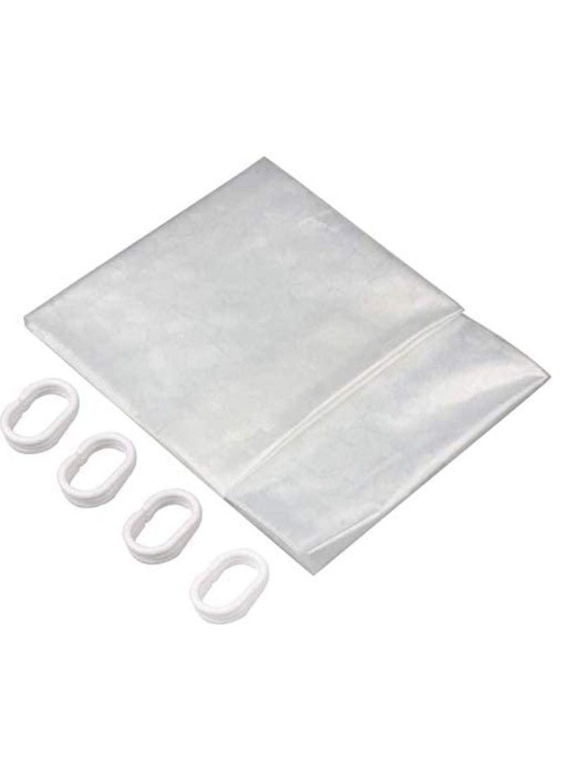 Rubik ستارة دش إيفا ثلاثية الأبعاد مقاومة للماء فاخرة شبه شفافة بيضاء مقاومة للعفن الفطري (180 × 180 سم) - Image 4