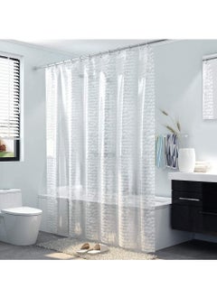 3D Eva Shower Curtain Waterproof Luxury Semi Transparent Clear White Mildew Stain Resistant Curtain (180x180cm) - pzsku/Z87EB5112702BC2840B0BZ/45/_/1652768514/73d6025f-0da0-4612-857d-6fb34fee326f