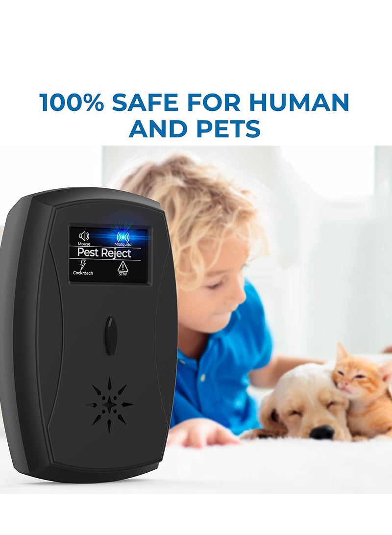 2022 جهاز طرد الحشرات بالموجات فوق الصوتية - يعمل بالكهرباء والأيونات، يغطي حتى 9000 قدم مربع، آمن وهادئ للتحكم في الحشرات مثل الصراصير، والنمل، والفئران، والحشرات، والقوارض والعناكب، 3 عبوات - Image 5