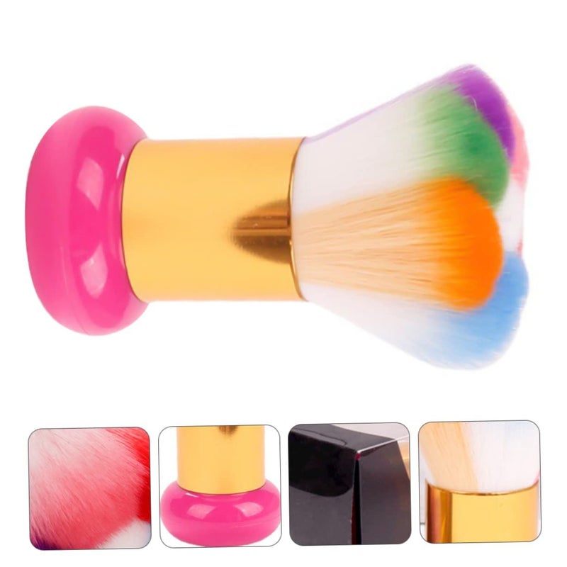 1pc Creative Nail Brush For Manicures Lightweight Dust Cleaner Professional Home Use Short Handle Bristles Nail Art Cleaning 8 7x5cm Multi - Image 3