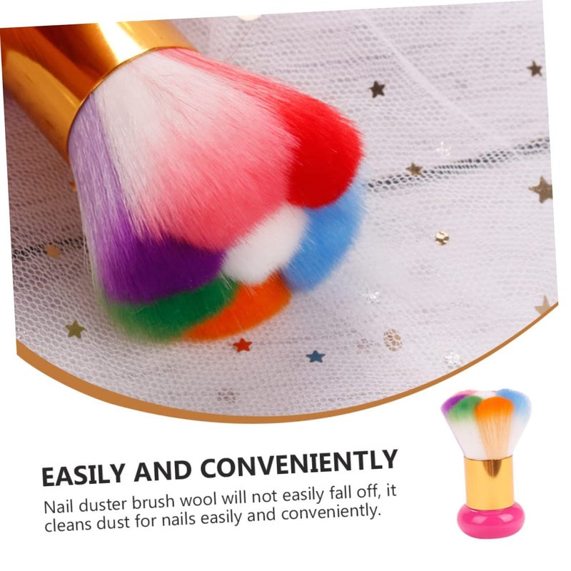 1pc Creative Nail Brush For Manicures Lightweight Dust Cleaner Professional Home Use Short Handle Bristles Nail Art Cleaning 8 7x5cm Multi - Image 4