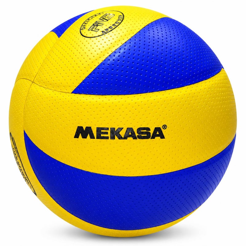 First Choice Professional Volleyball for Training and Matches, Classic Blue and White Design, Soft and Waterproof PU Leather - Image 1