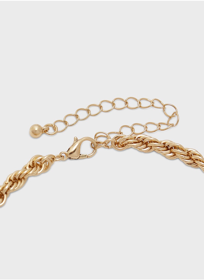 ELLA - Statement Pendant Necklace With Pearl Detail - Image 1