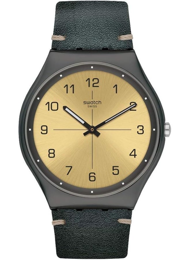 سواتش ساعة سواتش SS07M101 "Time to Trovalize" للجنسين، تعمل بحركة كوارتز وتتميز بميناء ذهبي. - Image 1