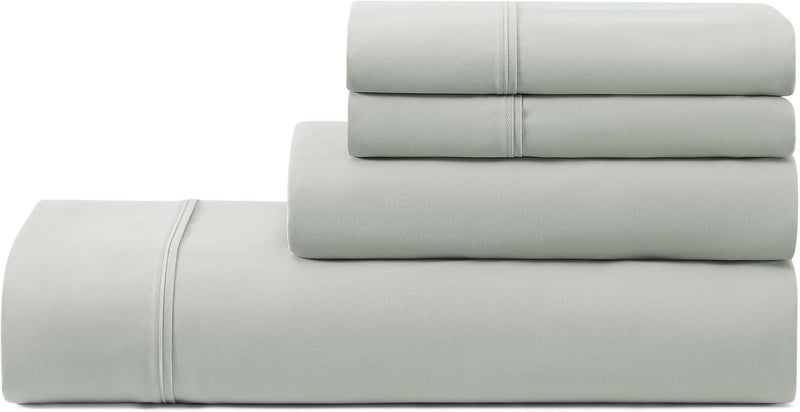 UGG Queen Sheet Set 4-Piece Luxury Cooling Sheets Deep Pockets Premium Bedding with 2 Pillow Shams Hypoallergenic Machine Washable Soft Lightweight Bed Set for Bedroom, Queen, Mineral Green (Hedi) - Image 1