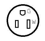 Park World Parkworld 691975 RV Pigtail Shore power 30A Male L5-30P to 5-15R Female Dogbone Adapter Power Cord, Twist Lock L5-30 Plug to 5-15 Receptacle (1FT)  - Image 5