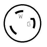 Park World Parkworld 691975 RV Pigtail Shore power 30A Male L5-30P to 5-15R Female Dogbone Adapter Power Cord, Twist Lock L5-30 Plug to 5-15 Receptacle (1FT)  - Image 3
