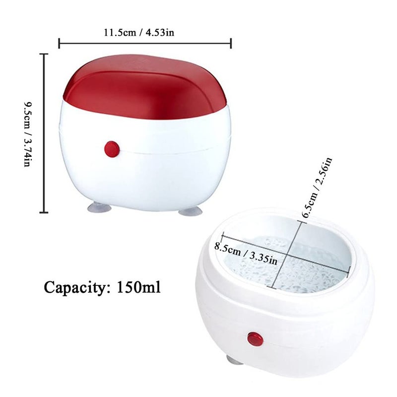 WildCard India Automatic Ultrasonic Cleaner Jewelry Cleaning Machine Portable Washing Device for Glasses Watches Dentures Jewelry Mini Washer - Image 4