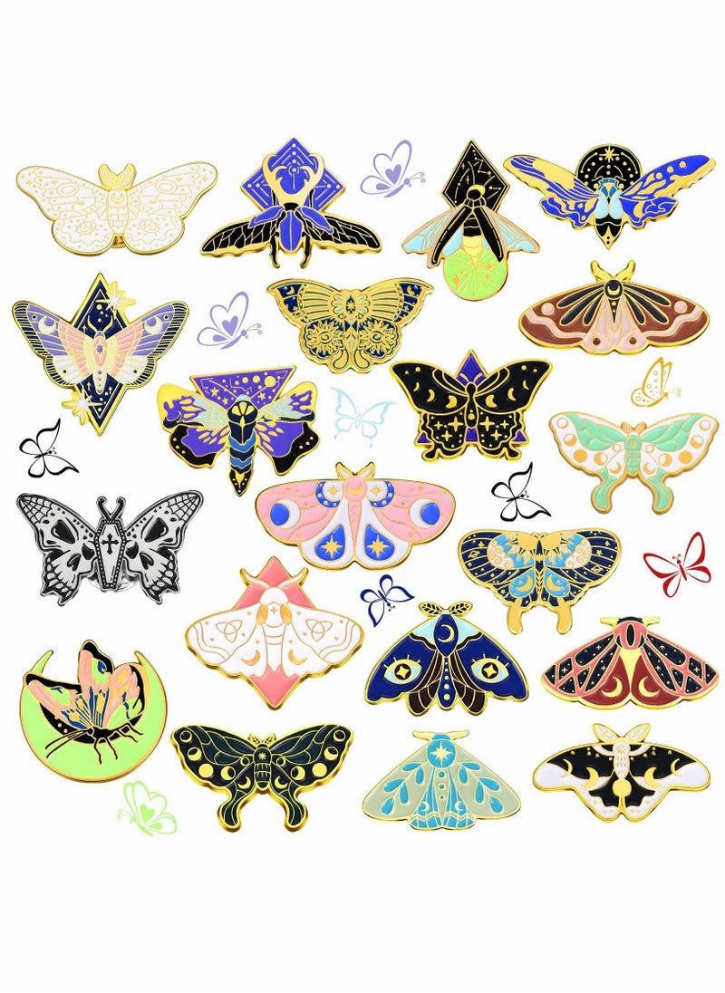 SYOSI - Butterfly Insect Enamel Pin Set, Punk Butterfly Collar Lapel, Safety Pin, Novelty Animal Pins - Image 1