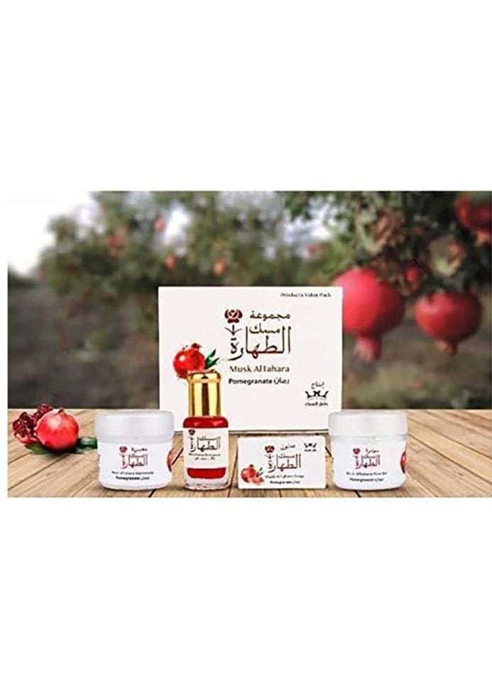 حامل المسك - مجموعه مسك طهاره رمان 4 قطعه - Image 1