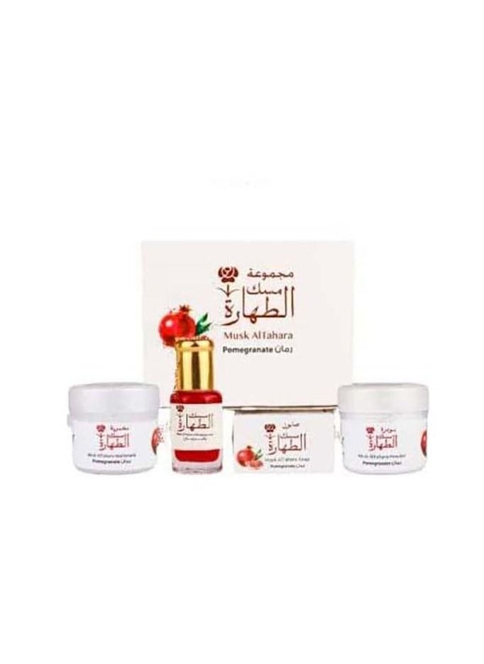حامل المسك - مجموعه مسك طهاره رمان 4 قطعه - Image 1