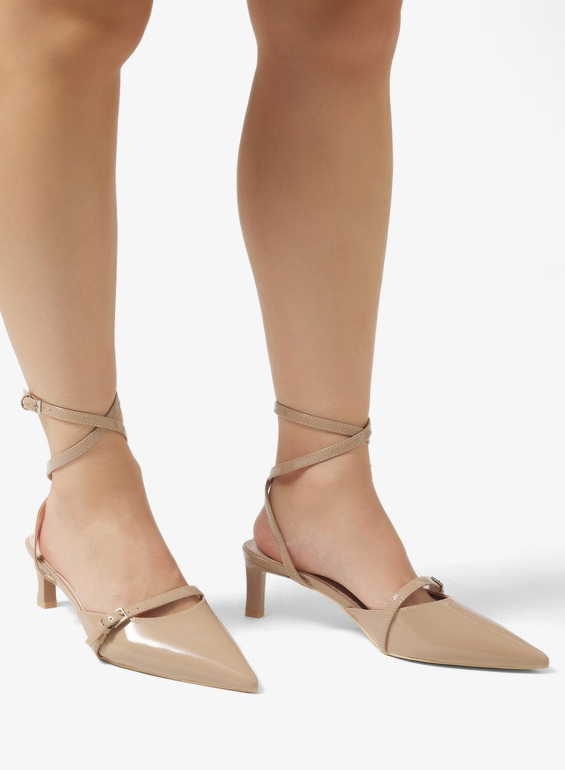 ELLA Mid Heel Ankle Strap Pump - Image 2