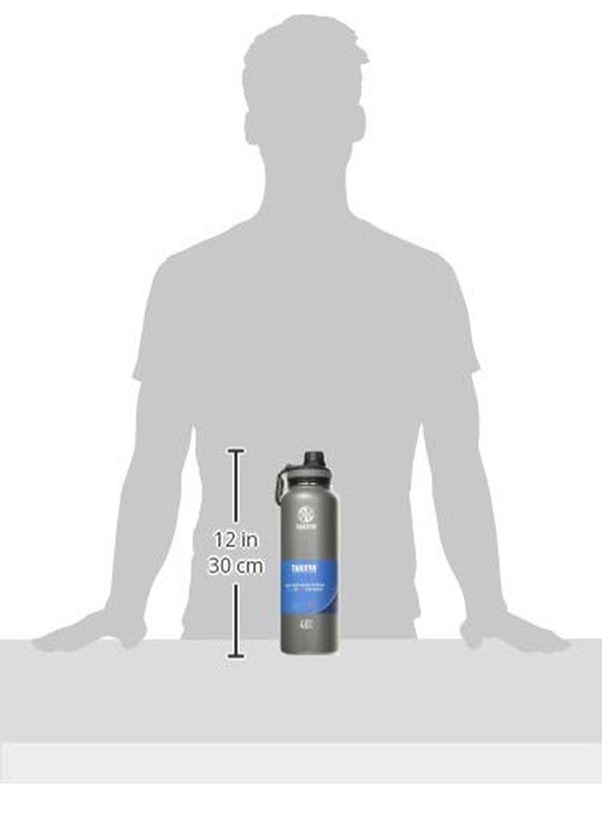 Takeya Originals 40 oz Vacuum Insulated Stainless Steel Water Bottle - Leakproof & BPA-Free Spout Lid - Keeps Drinks Cold 24 Hrs/Hot 12 Hrs - Double-Wall Design - Ideal for Active Lifestyles, Graphite - Image 3