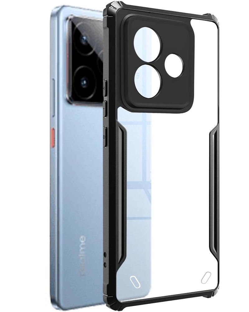 SPAZY CASE غطاء خلفي ® Realme GT 7 | غطاء خلفي شفاف من الكريستال الصلب مع حافة TPU، غطاء حماية من السقوط لجهاز Realme GT 7 - Image 1