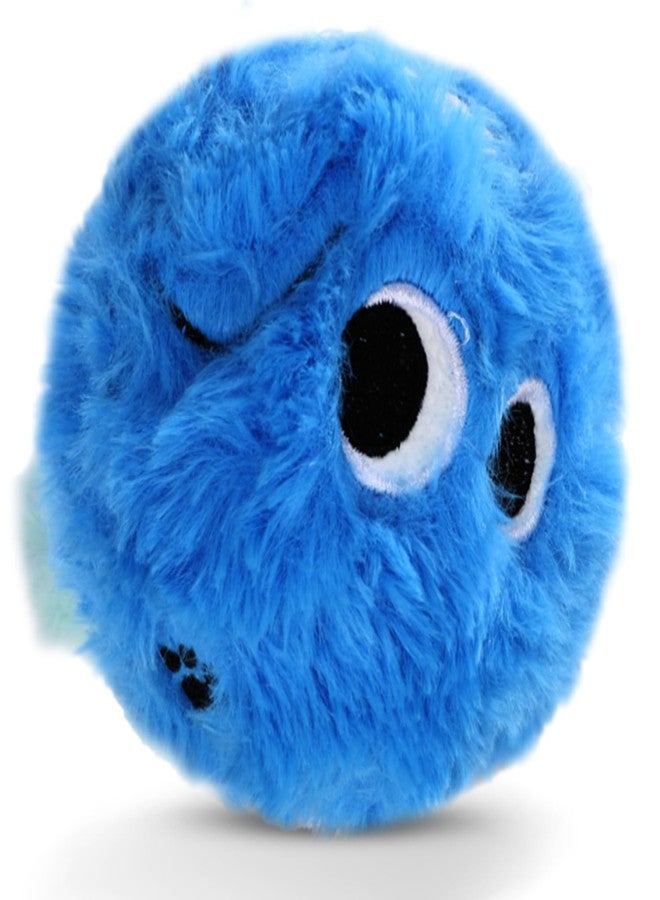 CJZJPV Plush Dog Toy for Small Meduim Dogs, Squeaky Dog Ball Dog Toys, No-Stuffing Puppy Chew Toy Soft & Indestructible for Teething Training Fetch Play, 3.1 Inch Interactive Dog Ball Blue - Image 1