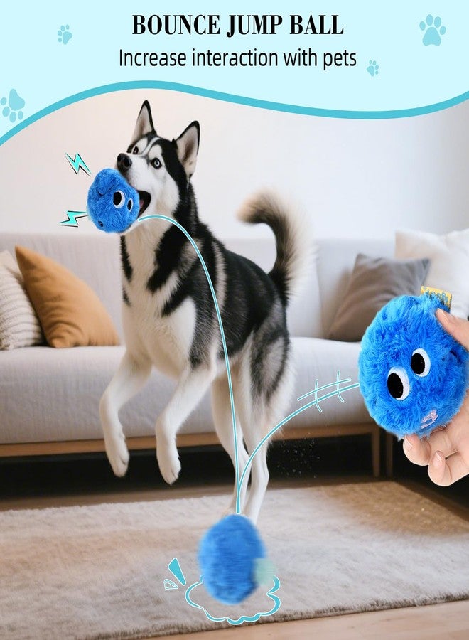 CJZJPV Plush Dog Toy for Small Meduim Dogs, Squeaky Dog Ball Dog Toys, No-Stuffing Puppy Chew Toy Soft & Indestructible for Teething Training Fetch Play, 3.1 Inch Interactive Dog Ball Blue - Image 5