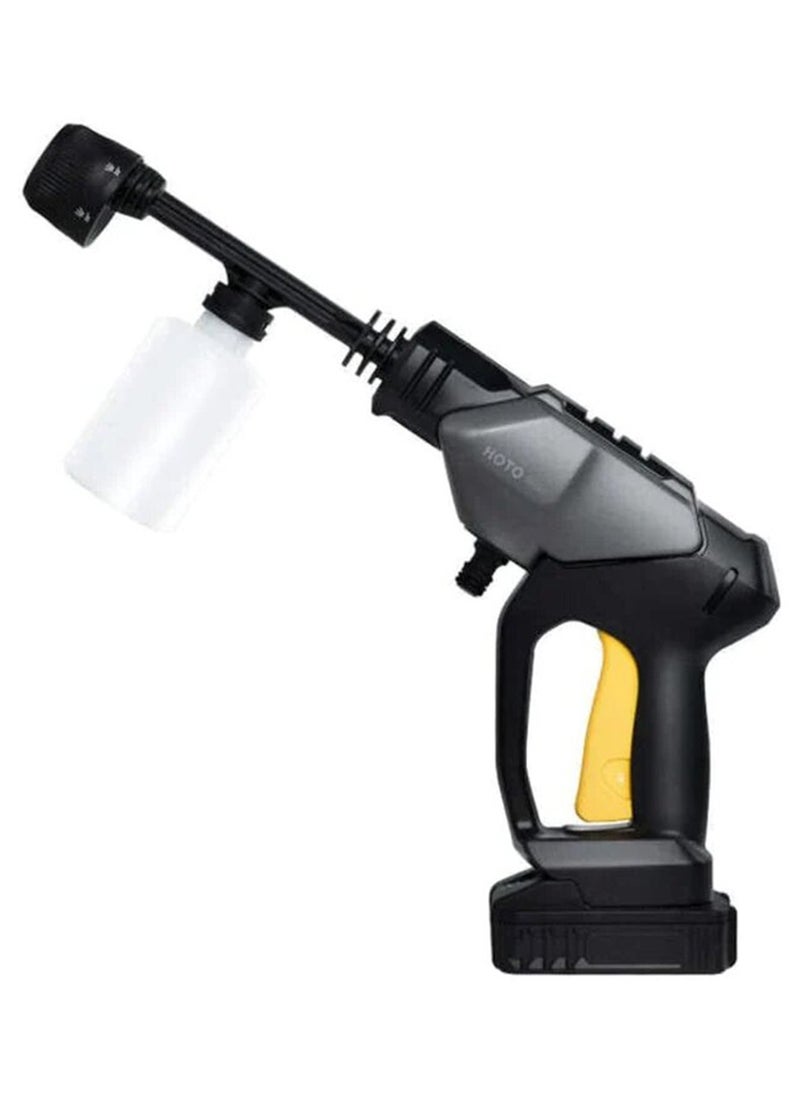 HOTO Cordless Pressure Washer – 20V Power Washer for Car, Home, Patio, Outdoor Cleaning – 350 PSI (24 Bar), 6-in-1 Adjustable Nozzle (Foam, Jet, Mist), 200W Motor, 2000mAh Battery, Type-C Fast Charging, Lightweight, Self-Priming, 6M Hose – Black  - Image 2