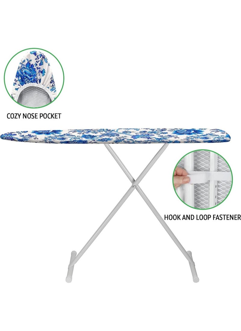 L&E Ironing Board Cover, 135 * 56cm Inch Standard Ironing Board Cover with Elastic Edge and Hook and Loop Fasteners Scorch and Stain Resistant Cotton Ironing Covers with Insulation Network  - Image 5