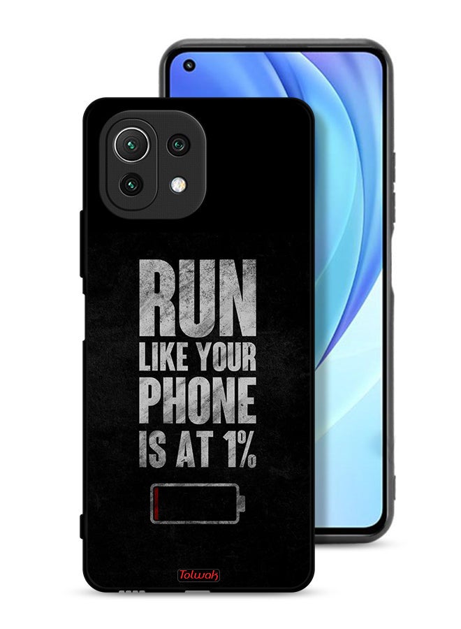 Tolwak Xiaomi Mi 11 Lite Protective Case Cover Run Like Your Phone Is At 1 Percent - Image 1
