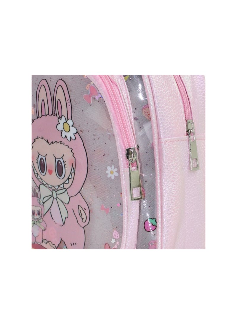 Labubu School Backpack – Pink - Image 3