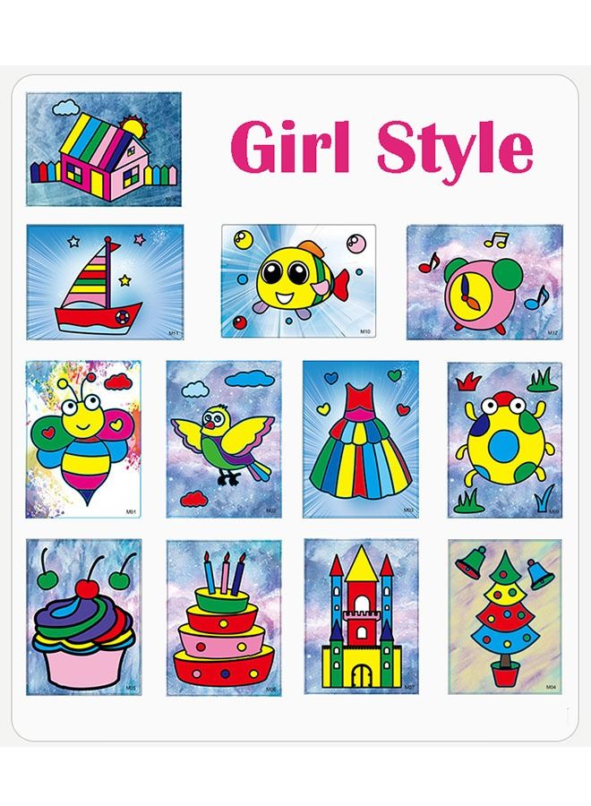 زي سي إم - هابي مجموعة لوحات الرسم بالرمل ذاتي الصنع من 24 قطعة - Image 5