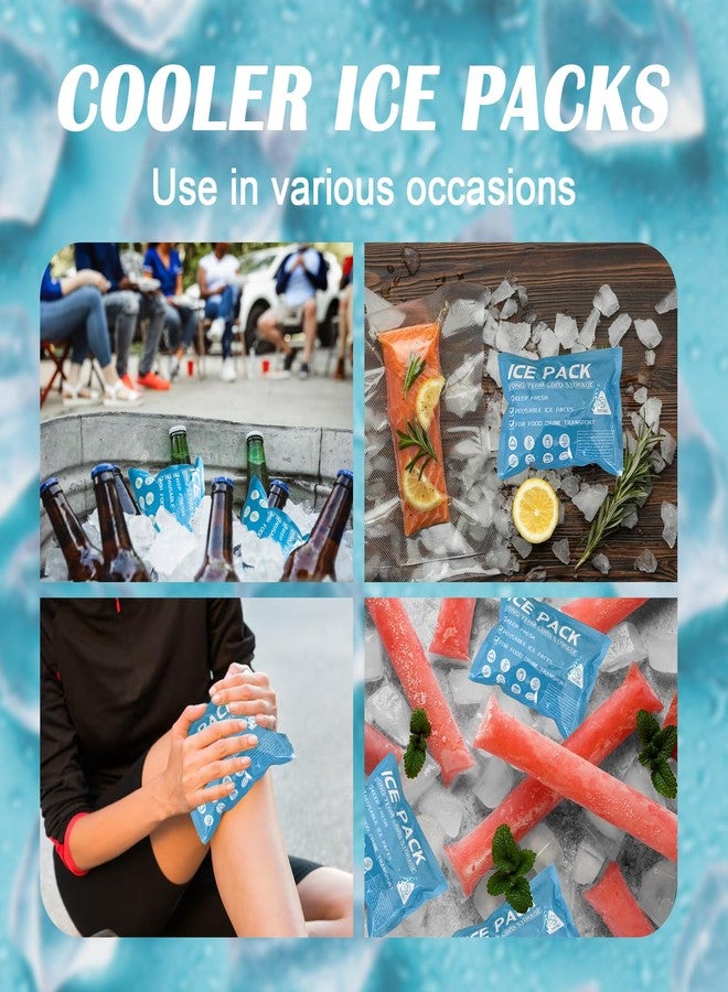 Lagincig 50PCS Ice Packs for Coolers Shipping Lunch Box Cold Cooler Bag Long Lasting Reusable Ice Pack Gel Freezer Packs for Camping Beach Fishing Shipping Food - Image 3