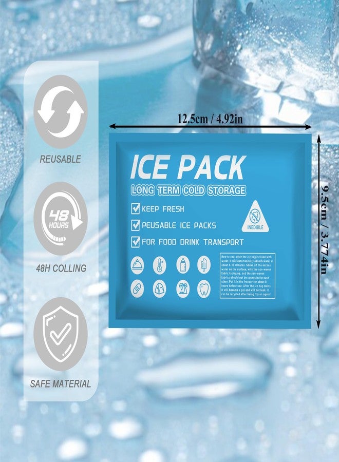 Lagincig 50PCS Ice Packs for Coolers Shipping Lunch Box Cold Cooler Bag Long Lasting Reusable Ice Pack Gel Freezer Packs for Camping Beach Fishing Shipping Food - Image 4