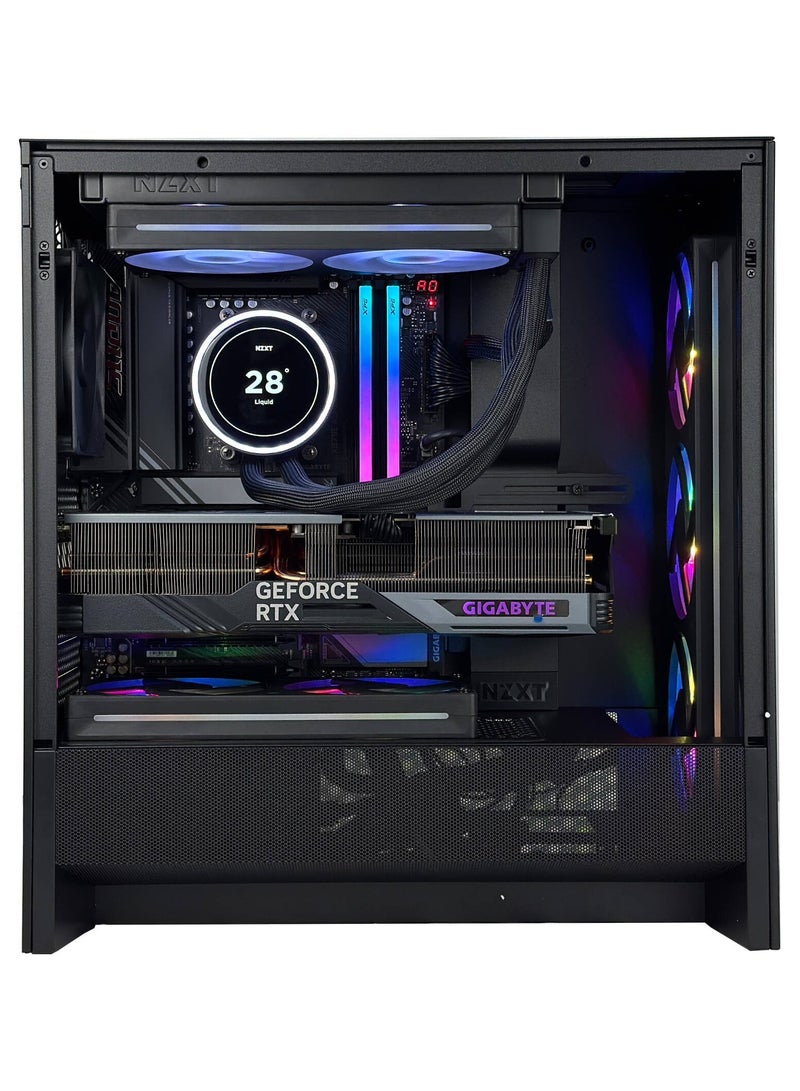 NANOTECH Blackshark Pro Gaming PC - AMD Ryzen 7 9800X3D AM5 Processor, 8 Cores & 16 Threads, X870 Motherboard, DDR5 32GB (2*16) Ram, 2TB Gen 4.0*4 NVMe M.2 SSD, Nvidia GeForce RTX 5080 16GB GDDR7 Graphics Card, 2 Fan AIO Liquid Cooler, 850W 80 Plus Gold Power Supply, WindowsÂ 11Â ProÂ |Â Wi-Fi - Image 4