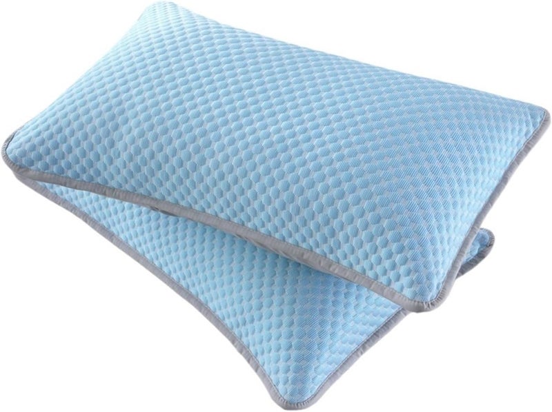 Summer Cool Bean Pillowcase air Conditioning Pillow Without 48 * 74cm(Light Blue) - Image 2