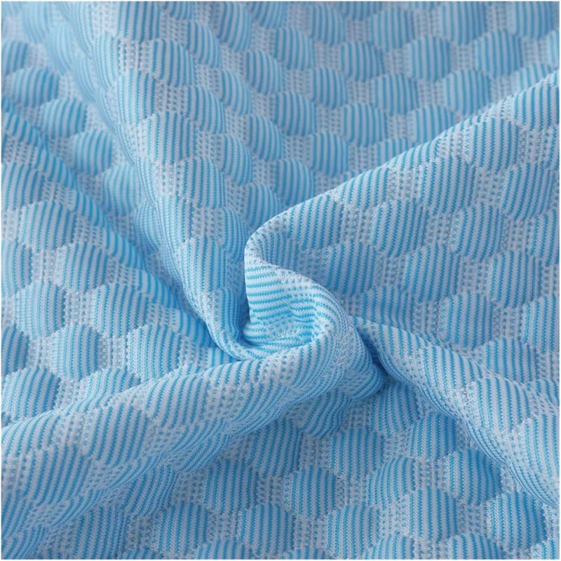 Summer Cool Bean Pillowcase air Conditioning Pillow Without 48 * 74cm(Light Blue) - Image 4
