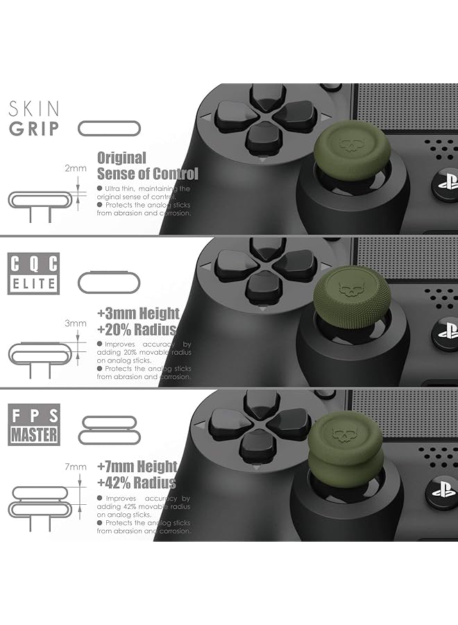 Cqc And Fps Thumb Grips Joystick Cap Analog Stick Cover For Xbox Controller Od Green Set Of 6 - Image 4