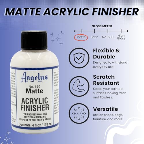 Angelus Brand Acrylic Leather Paint Mate Finisher No. 620 - 4oz - Image 2