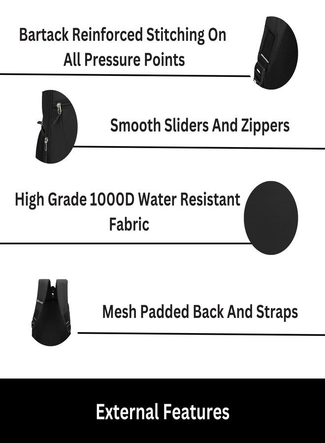 HYDER Apex 35L Unisex Multi-functional Laptop Bag/Backpack for Men and Women - Perfect Bags for College, School, and Business Travel with Padded Sleeve For Laptops Protection (Black) - Image 5