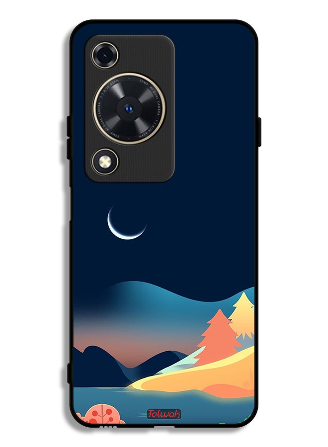 Tolwak Huawei Nova Y72S Protective Case Cover Moon Abstract Drawing Art