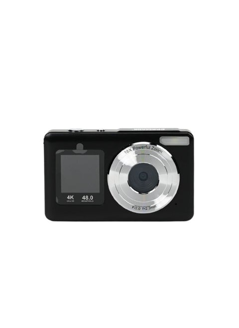 PROMAGE PC110 4K Dual Screen Digital Camera Black - 48MP UHD Vlogging Camcorder with Front & Rear LCDs, 18X Zoom, F/1.8 Lens & Riva Case 7022 | Auto-Focus Point & Shoot for Travel & YouTube