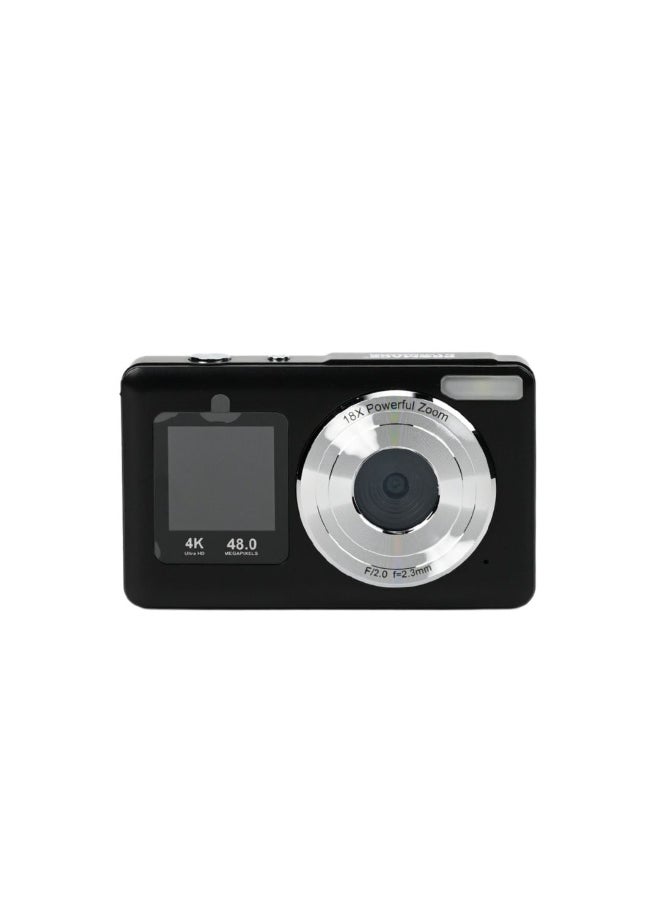 PROMAGE PROMAGE PC110 4K Dual Screen Digital Camera Black - 48MP UHD Vlogging Camcorder with Front & Rear LCDs, 18X Zoom, F/1.8 Lens & Riva Case 7022 | Auto-Focus Point & Shoot for Travel & YouTube  - Image 1