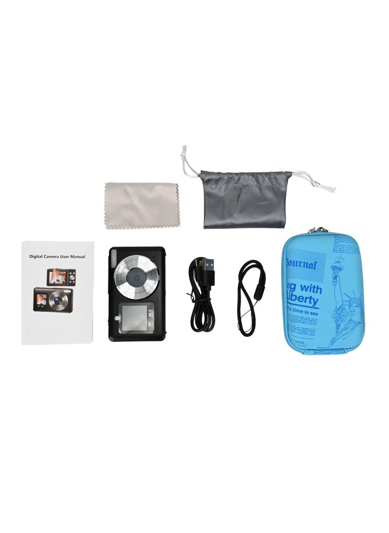 PROMAGE PROMAGE PC110 4K Dual Screen Digital Camera Black - 48MP UHD Vlogging Camcorder with Front & Rear LCDs, 18X Zoom, F/1.8 Lens & Riva Case 7022 | Auto-Focus Point & Shoot for Travel & YouTube  - Image 5
