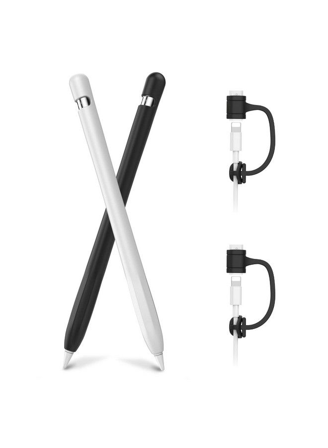 Ahastyle غطاء مضاد للانزلاق من السيليكون لحماية القلم [مجموعة ربط محول الكابل المضافة] متوافق مع قلم أبل الجيل الأول - Image 2