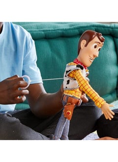 Disney store Official Woody Interactive Talking Action Figure Toy Story Toys Pull String Woody Toy Story Doll With Phrases & Interactive Feature, Soft Body Construction, Detachable Cowboy Hat  - Image 3