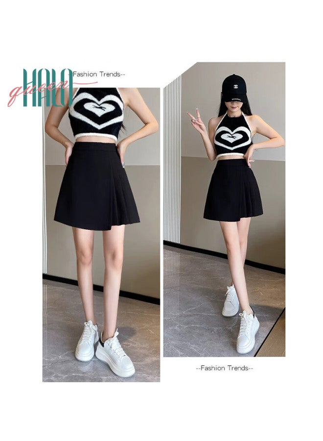 هالوكين Halo Queen سيدات ربيع/صيف جديد تنورة مطوية بتصميم غير متماثل، تنورة A-line متنوعة ومشددة للجسم Jk تنورة تنورة قصيرة H52b031 - Image 4