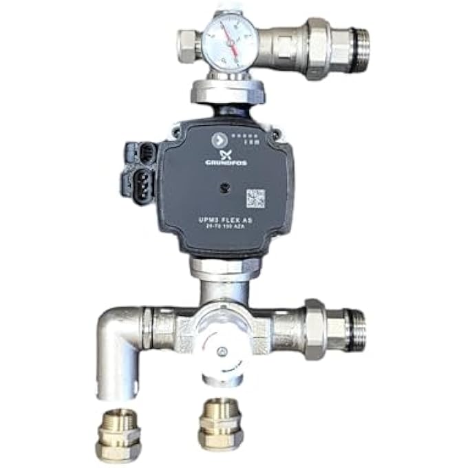 Grundfos UPM3 PUMP 25-70 130 WITH BLENDING VALVE FOR UNDERFLOOR HEATING MANIFOLD - Image 1