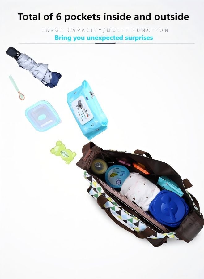Beautiful New Arrival Mommy Bag Five-Piece Set Cute Little Elephant Mother And Baby Multifunctional Large Capacity One-Shoulder Crossbody Mommy Bag - Image 3