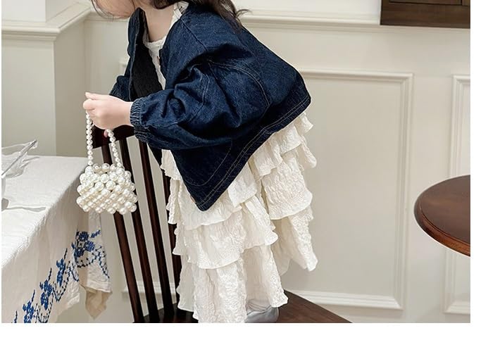 Amamcy Girls Mini White Pearl Purse Handbag Acrylic Beads Handbag Tiny Handbags Pearl Beaded Clutch Evening Bag for Women - Image 3