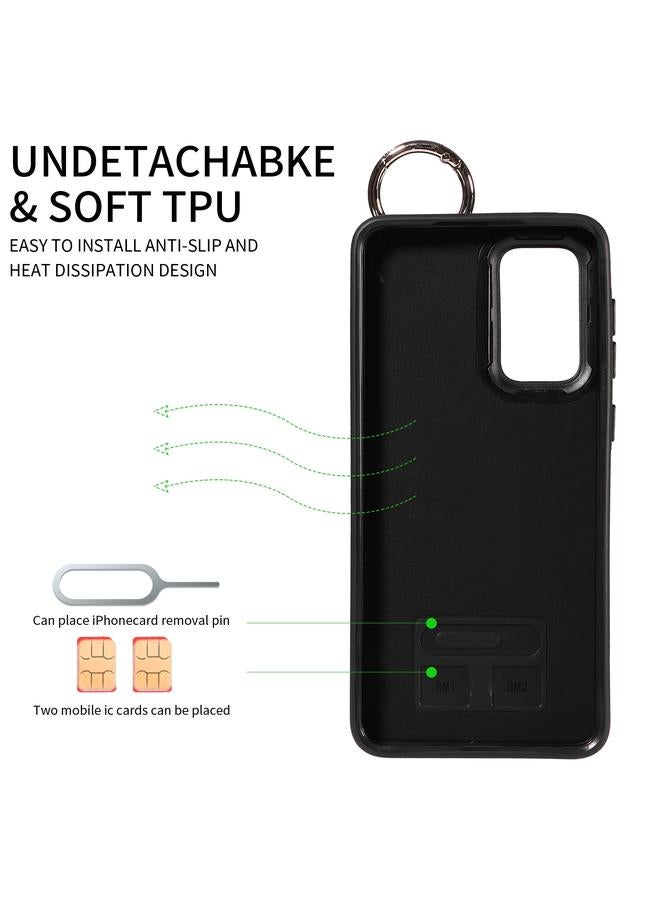 اس-توب جراب لهاتف Samsung Galaxy A33 5G من جلد العجل مع حلقة لفتحة بطاقة المعصم - Image 3