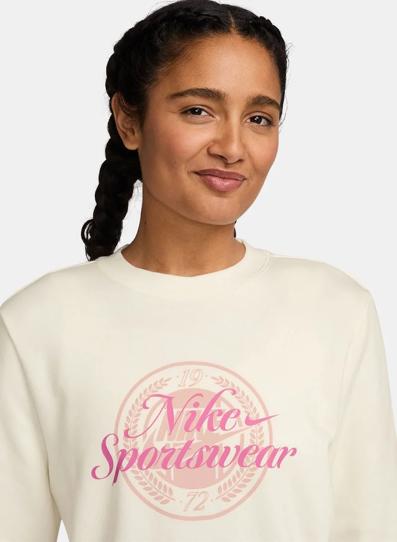 Nike  Nsw Club Fleece Graphics Sweatshirt for Women | Best Price UAE