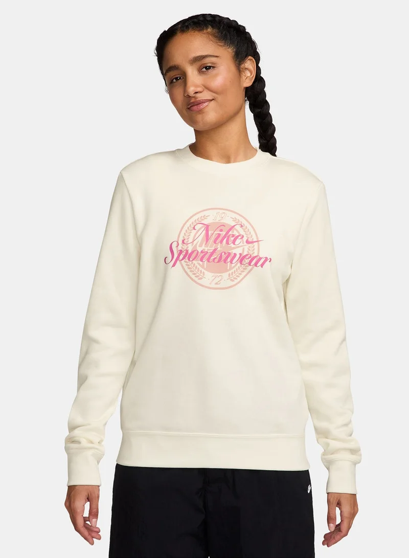 Nike Nsw Club Fleece Graphics Sweatshirt