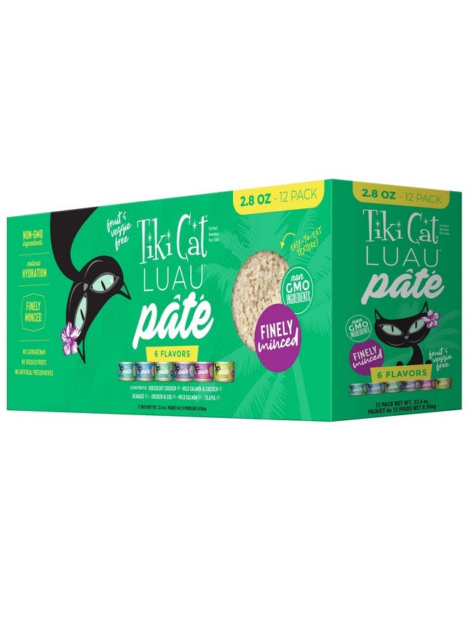 Tiki Cat Luau Pâté Variety Pack, Succulent Combinations Of Real Protein, GrainFree Balanced Nutrition Wet Canned Cat Food, For All Life Stages, 2.8 Oz. Cans (Pack Of 12) - Image 1