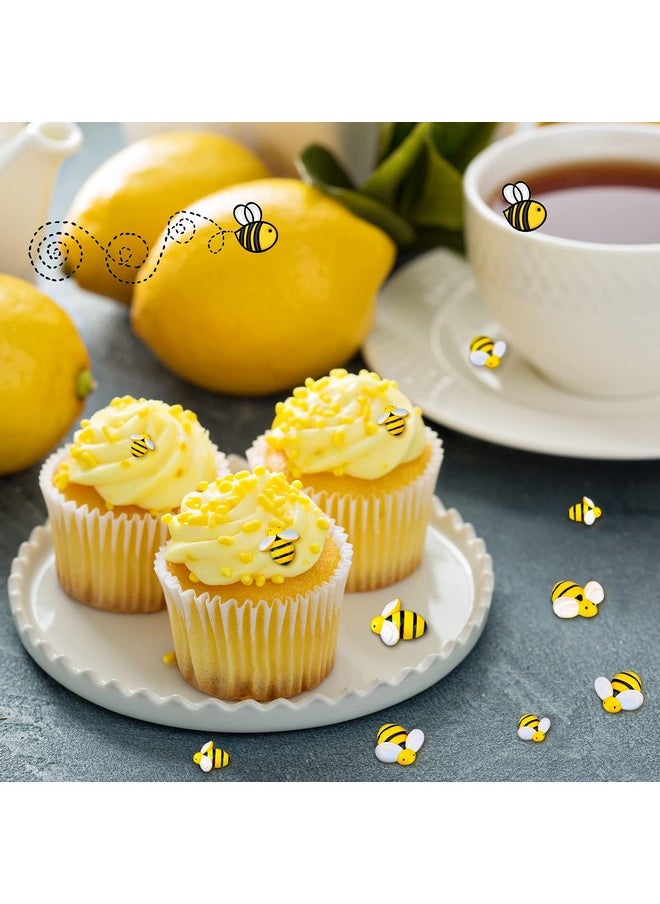 Waydress 105 Pieces Tiny Resin Bees Decor Honeybee Shape Resin Crafts Bumble Diy Bee Embellishments With Storage Box For Home Party Handicrafts Making Decorations, 4 Sizes  - Image 4